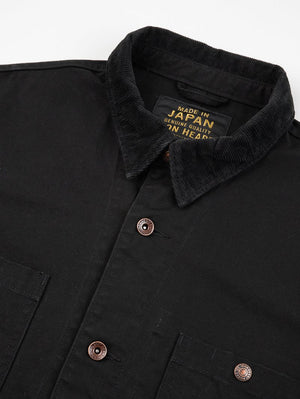 Iron Heart Denim Black IHJ-148-BRN 10oz Kurashikizome® Organic Cotton Duck Chore Jacket (Copy)