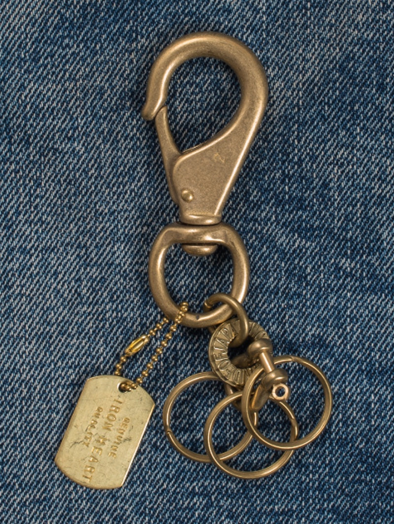 Iron Heart Denim Brass-W8 Large Clip with Swivel and Rings - Brass