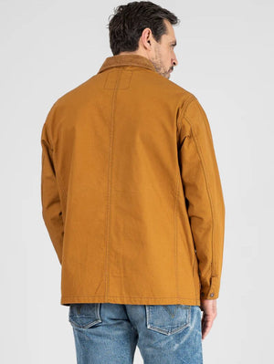 Iron Heart Denim Brown IHJ-148-BRN 10oz Kurashikizome® Organic Cotton Duck Chore Jacket
