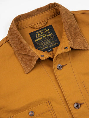 Iron Heart Denim Brown IHJ-148-BRN 10oz Kurashikizome® Organic Cotton Duck Chore Jacket