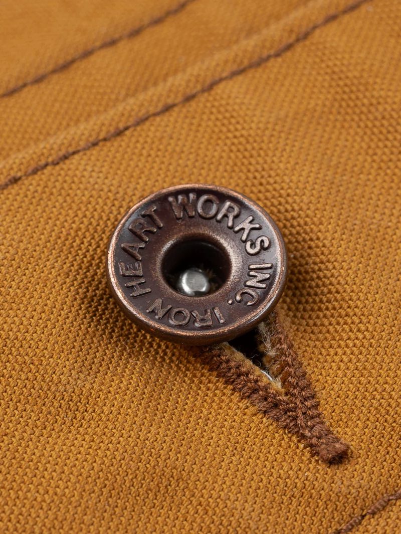 Iron Heart Denim Brown IHJ-148-BRN 10oz Kurashikizome® Organic Cotton Duck Chore Jacket