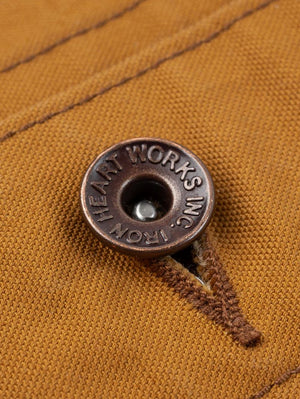 Iron Heart Denim Brown IHJ-148-BRN 10oz Kurashikizome® Organic Cotton Duck Chore Jacket