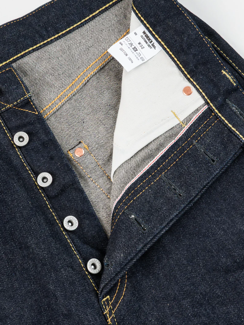Iron Heart Denim IH-1955S-142 14oz Selvedge Denim "1955" Vintage Tapered Cut Jeans Indigo
