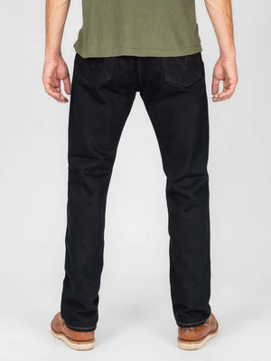 Iron Heart Denim IH-1955S-142od 14oz Selvedge Denim "1955" Vintage Tapered Cut Jeans Indigo Overdyed Black
