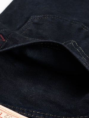 Iron Heart Denim IH-1955S-142od 14oz Selvedge Denim "1955" Vintage Tapered Cut Jeans Indigo Overdyed Black