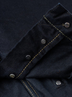 Iron Heart Denim IH-1955S-142od 14oz Selvedge Denim "1955" Vintage Tapered Cut Jeans Indigo Overdyed Black