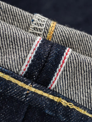 Iron Heart Denim IH-1955S-142od 14oz Selvedge Denim "1955" Vintage Tapered Cut Jeans Indigo Overdyed Black