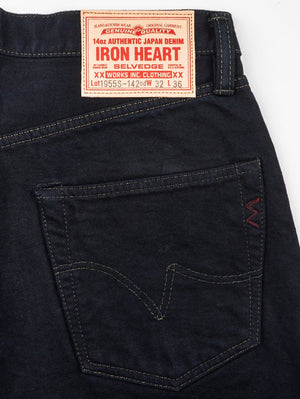Iron Heart Denim IH-1955S-142od 14oz Selvedge Denim "1955" Vintage Tapered Cut Jeans Indigo Overdyed Black