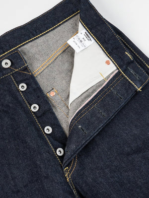 Iron Heart Denim IH-1955S-142od 14oz Selvedge Denim "1955" Vintage Tapered Cut Jeans Indigo Overdyed Black