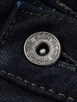 Iron Heart Denim IH-1955S-142od 14oz Selvedge Denim "1955" Vintage Tapered Cut Jeans Indigo Overdyed Black