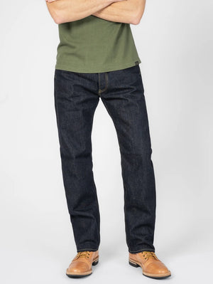 Iron Heart Denim IH-1955S-142od 14oz Selvedge Denim "1955" Vintage Tapered Cut Jeans Indigo Overdyed Black