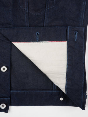 Iron Heart Denim IH-526J-142ib Indigo/Black 14oz Selvedge Denim Modified Type III Jacket