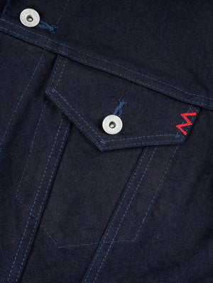 Iron Heart Denim IH-526J-142ib Indigo/Black 14oz Selvedge Denim Modified Type III Jacket
