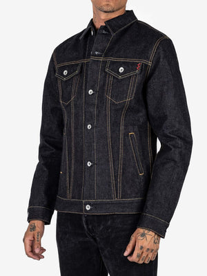 Iron Heart Denim IH-526L 19oz Left-Hand Twill Selvedge Denim Type III Jacket - Indigo