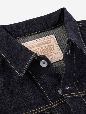 Iron Heart Denim IH-526L 19oz Left-Hand Twill Selvedge Denim Type III Jacket - Indigo