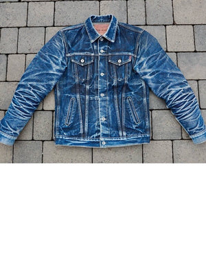 Iron Heart Denim IH-526L 19oz Left-Hand Twill Selvedge Denim Type III Jacket - Indigo