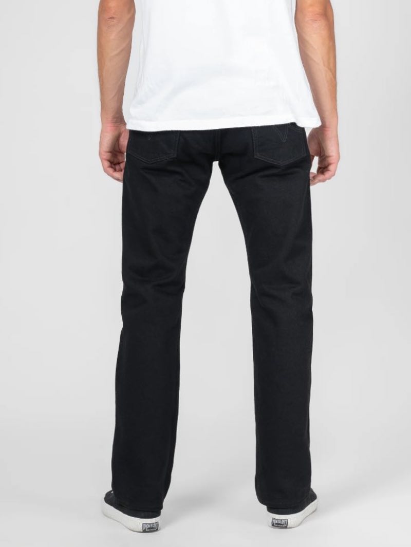 Iron Heart Denim IH-634S-142bb 14oz Selvedge Denim Straight Cut Jeans Black/Black
