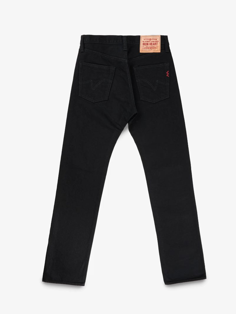 Iron Heart Denim IH-634S-142bb 14oz Selvedge Denim Straight Cut Jeans Black/Black