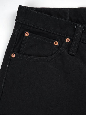 Iron Heart Denim IH-634S-142bb 14oz Selvedge Denim Straight Cut Jeans Black/Black