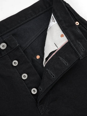 Iron Heart Denim IH-634S-142bb 14oz Selvedge Denim Straight Cut Jeans Black/Black