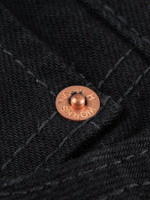 Iron Heart Denim IH-634S-142bb 14oz Selvedge Denim Straight Cut Jeans Black/Black