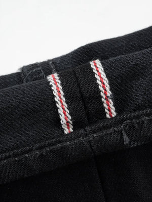 Iron Heart Denim IH-634S-142bb 14oz Selvedge Denim Straight Cut Jeans Black/Black