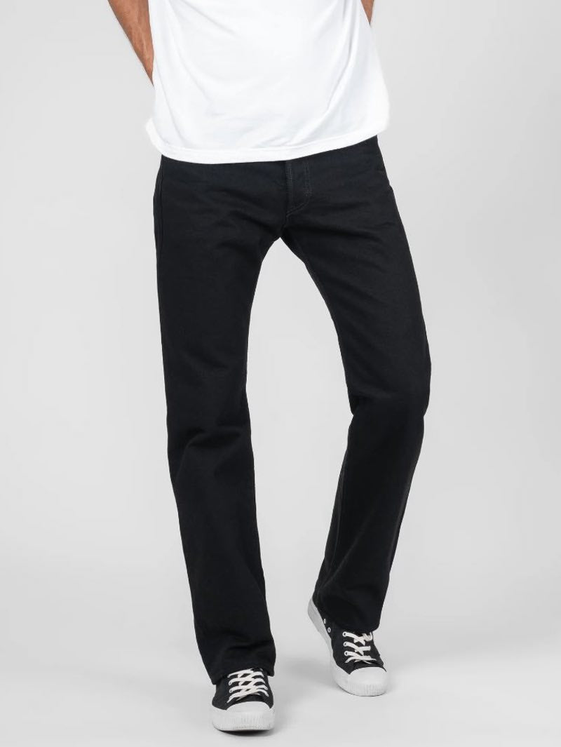 Iron Heart Denim IH-634S-142bb 14oz Selvedge Denim Straight Cut Jeans Black/Black