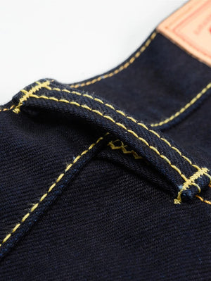 Iron Heart Denim IH-634S-142ib-c Indigo/Black 14oz Selvedge Denim Straight Cut