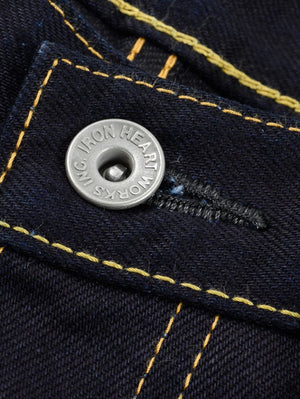 Iron Heart Denim IH-634S-142ib-c Indigo/Black 14oz Selvedge Denim Straight Cut