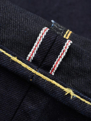 Iron Heart Denim IH-634S-142ib-c Indigo/Black 14oz Selvedge Denim Straight Cut