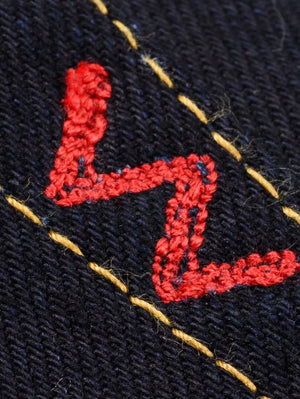 Iron Heart Denim IH-634S-142ib-c Indigo/Black 14oz Selvedge Denim Straight Cut