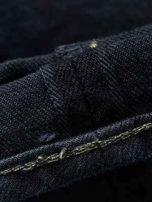 Iron Heart Denim IH-634S-142od Overdyed Black 14oz Selvedge Denim Straight Cut Jeans - Indigo