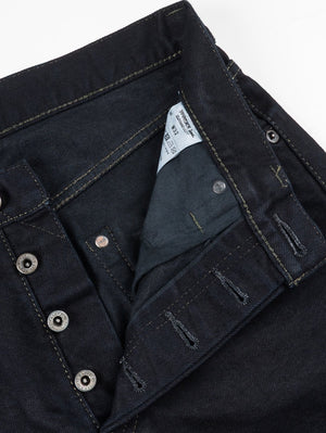 Iron Heart Denim IH-634S-142od Overdyed Black 14oz Selvedge Denim Straight Cut Jeans - Indigo