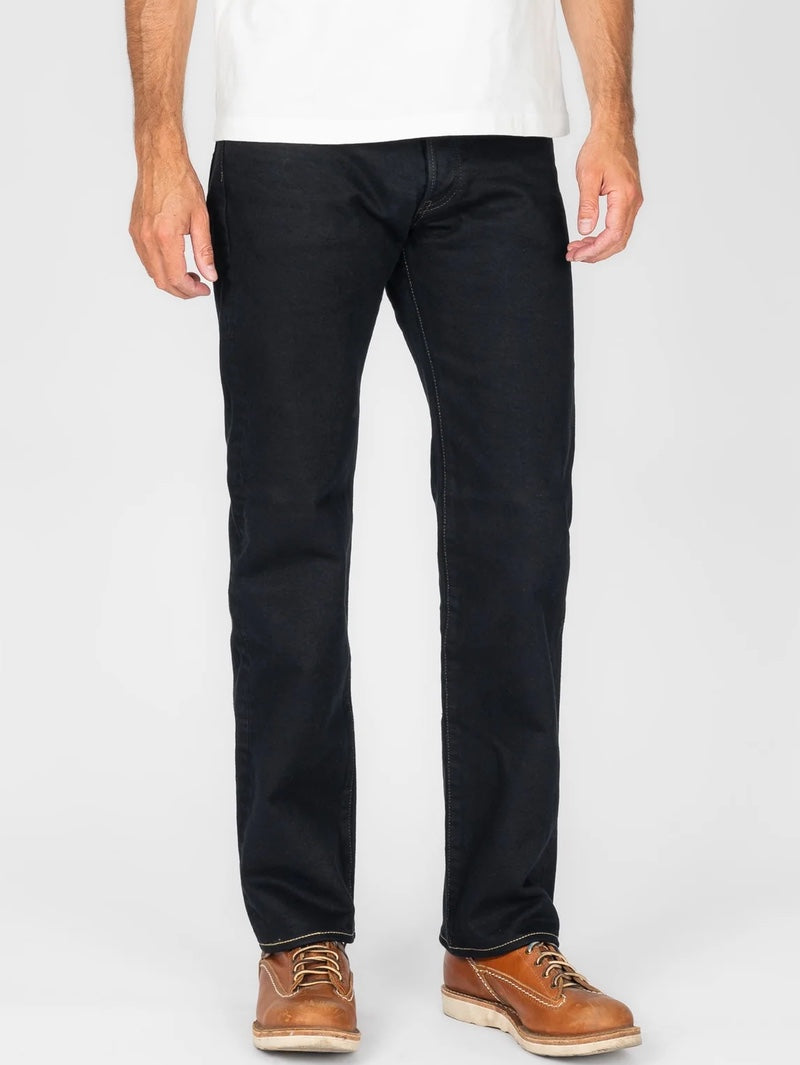 Iron Heart Denim IH-634S-142od Overdyed Black 14oz Selvedge Denim Straight Cut Jeans - Indigo