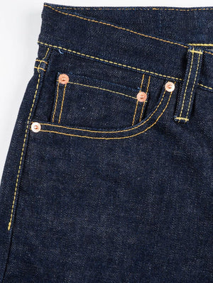 Iron Heart Denim IH-634S-18 18oz Vintage Selvedge Denim Straight Cut Jeans Indigo