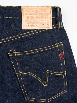 Iron Heart Denim IH-634S-18 18oz Vintage Selvedge Denim Straight Cut Jeans Indigo