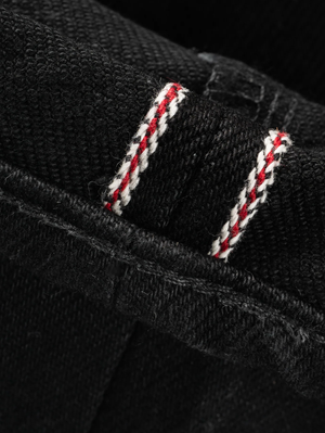 Iron Heart Denim IH-634S-SBG 21oz Super Black (Fade to Gray) Straight Cut