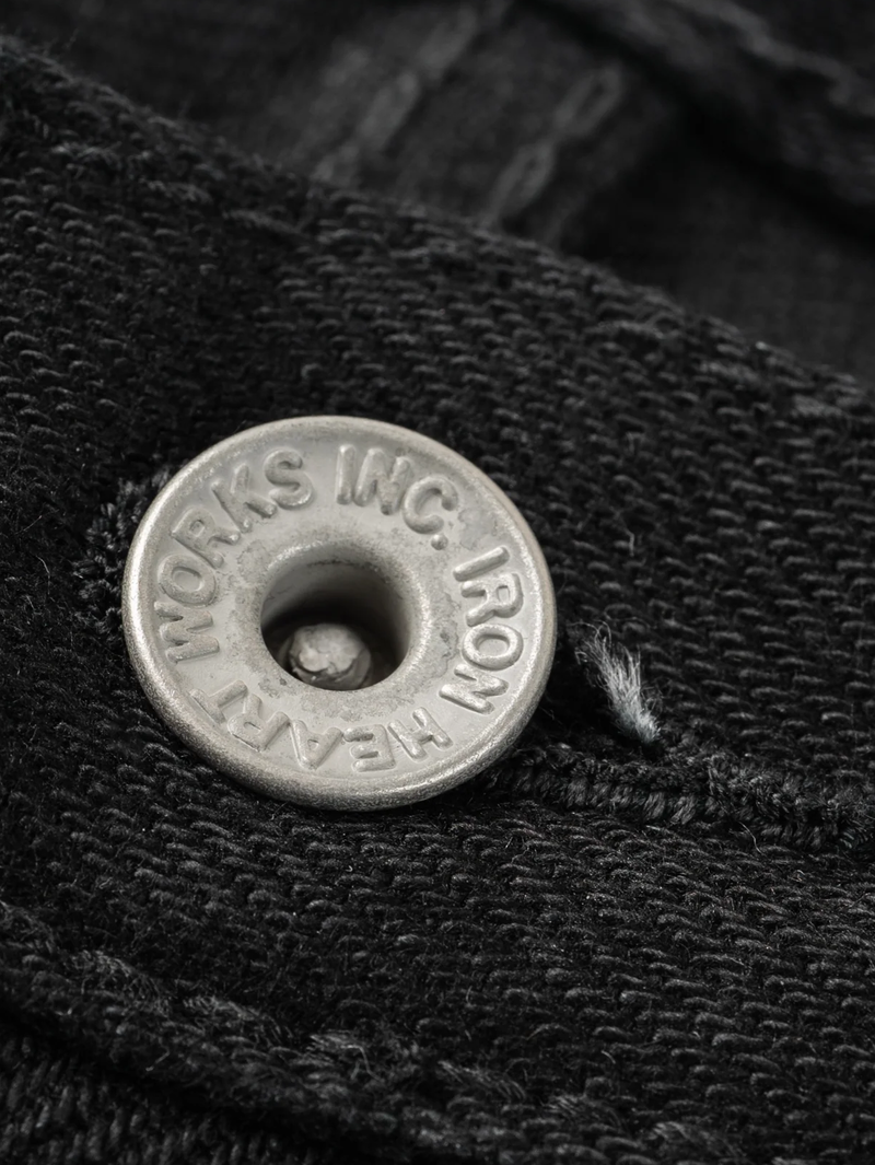 Iron Heart Denim IH-634S-SBG 21oz Super Black (Fade to Gray) Straight Cut