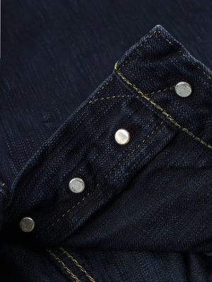 Iron Heart Denim IH-634S-SLBod 16oz Slubby Selvedge Denim Straight Cut Jeans Indigo Overdyed Black