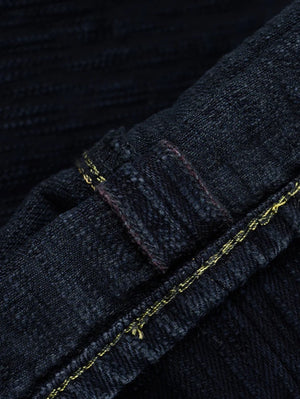 Iron Heart Denim IH-634S-SLBod 16oz Slubby Selvedge Denim Straight Cut Jeans Indigo Overdyed Black