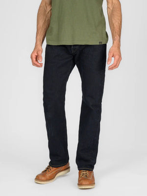 Iron Heart Denim IH-634S-SLBod 16oz Slubby Selvedge Denim Straight Cut Jeans Indigo Overdyed Black