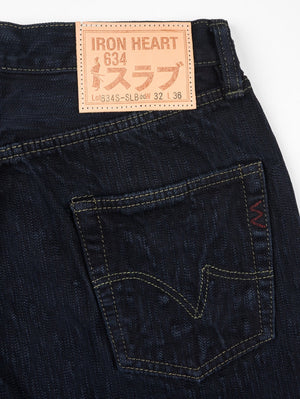 Iron Heart Denim IH-634S-SLBod 16oz Slubby Selvedge Denim Straight Cut Jeans Indigo Overdyed Black