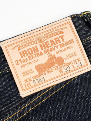 Iron Heart Denim IH-634S 21oz Selvedge Denim Straight Cut Jeans Indigo
