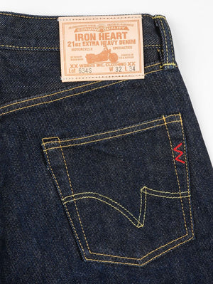 Iron Heart Denim IH-634S 21oz Selvedge Denim Straight Cut Jeans Indigo