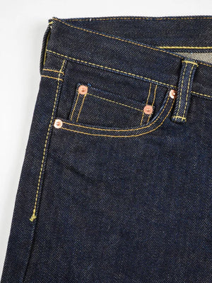 Iron Heart Denim IH-666S-21  21oz Selvedge Indigo Denim Slim Straight Cut Jeans