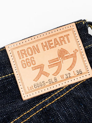 Iron Heart Denim IH-666S-SLB 16oz Slubby Selvedge Denim Slim Straight