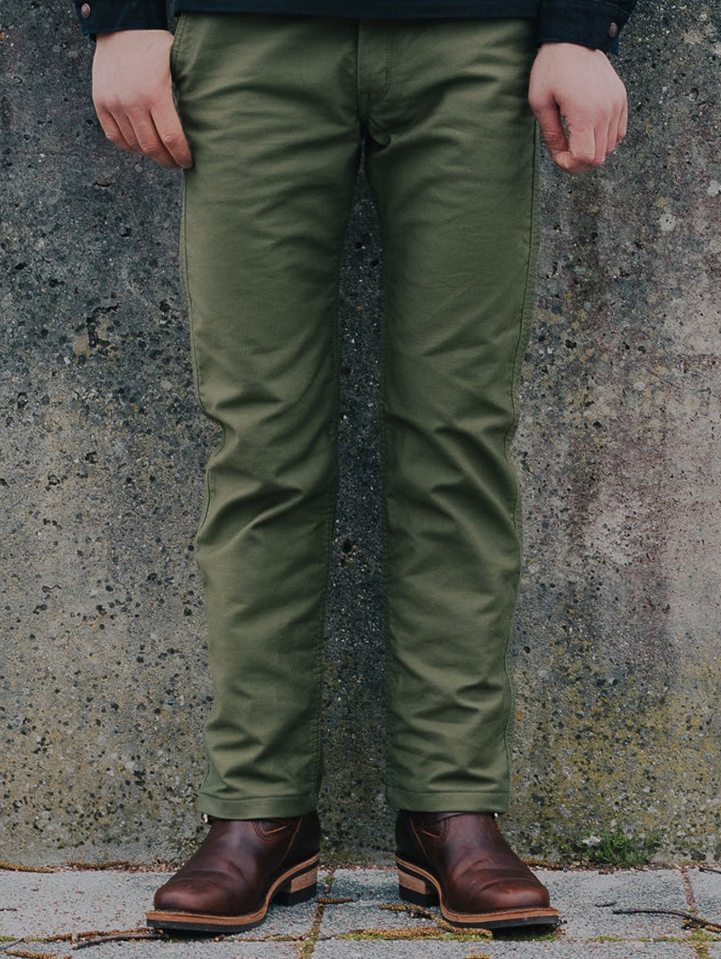 Iron Heart Denim IH-720-OLV Olive 11oz Cotton Whipcord Work Pants