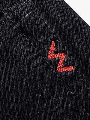 Iron Heart Denim IH-888S-142bb 14oz Selvedge Medium/High Rise Tapered Cut Jeans - Black/Black