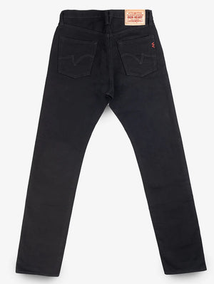 Iron Heart Denim IH-888S-142bb 14oz Selvedge Medium/High Rise Tapered Cut Jeans - Black/Black
