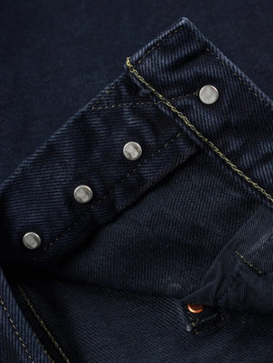 Iron Heart Denim IH-888S-21od 21oz Selvedge Denim Medium/High Rise Tapered Cut Jeans Indigo Overdyed Black